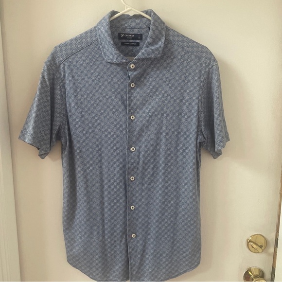 Daniel Cremieux Signature Supima Pima Cotton Button Up Shirt Sz L Short Sleeve - Picture 1 of 6
